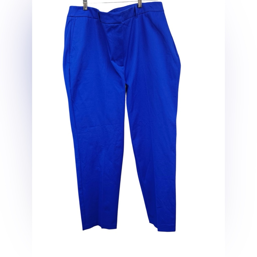 Boden Women’s Long Royal Blue Cantonbury Trousers Stretch Cotton Plus Sz